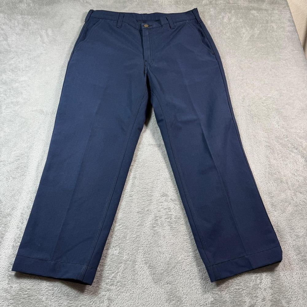 Workrite Fire Resistant FR 2112 Nomex CAT 1 Pants Mens 34x27‎ Blue Firefighter